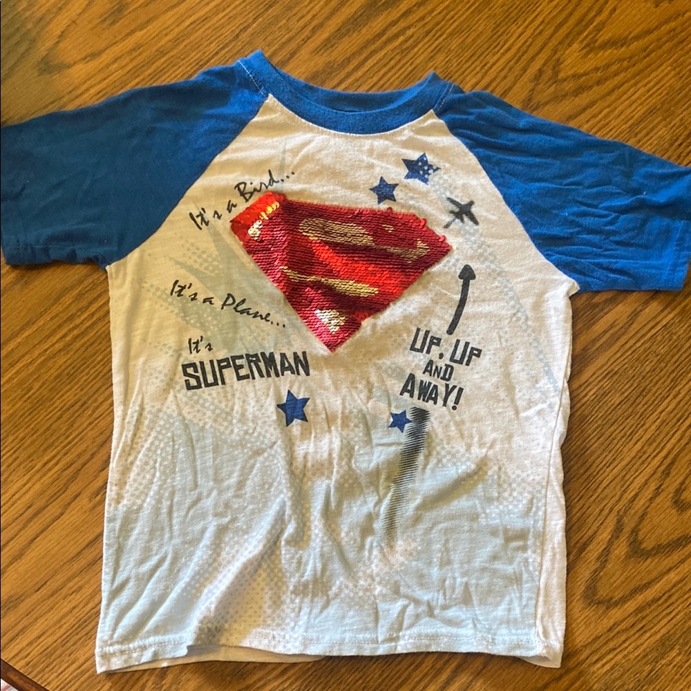 Superman Blue and White T-Shirt